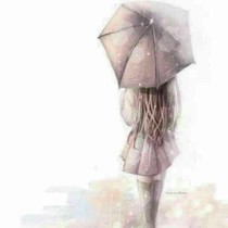 你在下雨天的背影