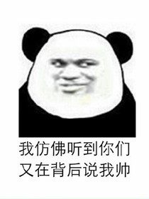 我仿佛听到有人在背后说我帅