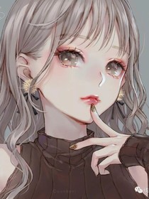 冷漠少女蓝天画
