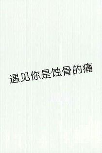 遇见你是蚀骨的痛