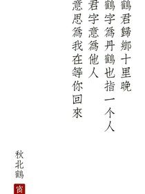 鹤君归乡十里晚
