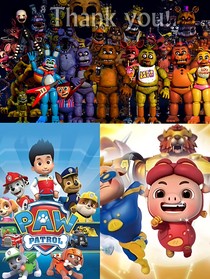 fnaf和汪汪队与猪猪侠：英雄的觉醒