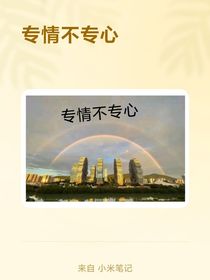 专情不专心