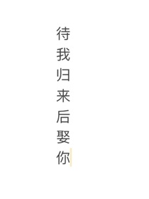 待我归来后娶你