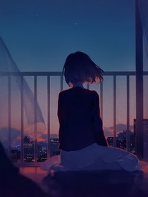 落日孤岛下的半抹光