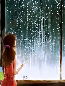一人等雨停