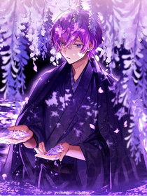 生花阴雨下
