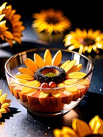 山茶花與向日葵