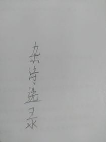 杂诗选集