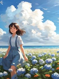 她的小脸颊