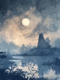 风涌凭栏处