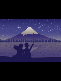 雪从天上落星把雪莹照星雪来相惜