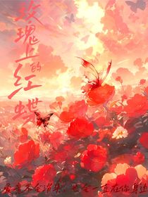 玫瑰上的红蝶