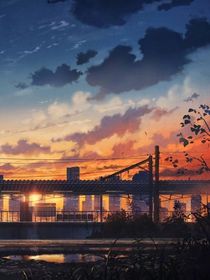落日……墓上