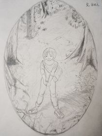 小说人物画册：无忧爱作铅笔画