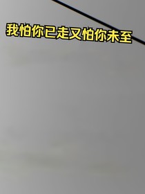 我怕你已走，又怕你未至