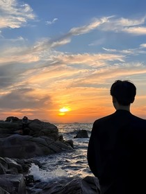 夏日的黃昏有你