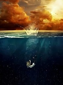 海底的她
