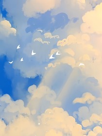 飞鸟和云彩