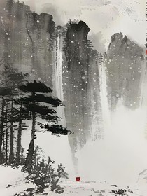 历史喵之雪飘连绵山