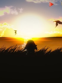 天边的夕阳