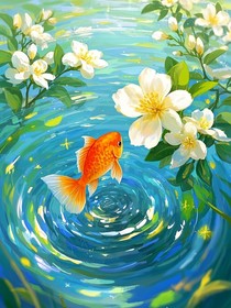 花期未央，魚漾茉香