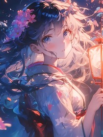 少女遇见一盏路灯