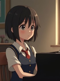 高中部的钢琴少女