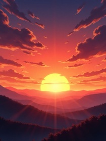 残阳落西山
