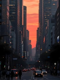 落日归城