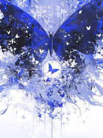 斗一：蝶戀藍(lán)草