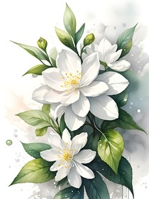 凋落的茉莉花