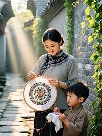 琴音织梦，我在老巷教孩子绣未来