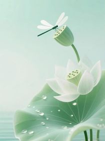 雨墨清荷