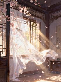 桃花雪落时，无人渡石桥