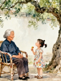 舊藤椅上的月光