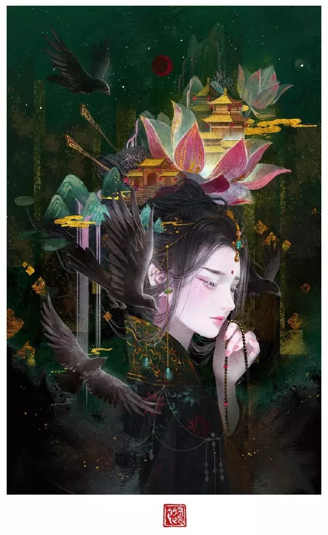 梦幻 唯美古风壁纸 古代女生背景图