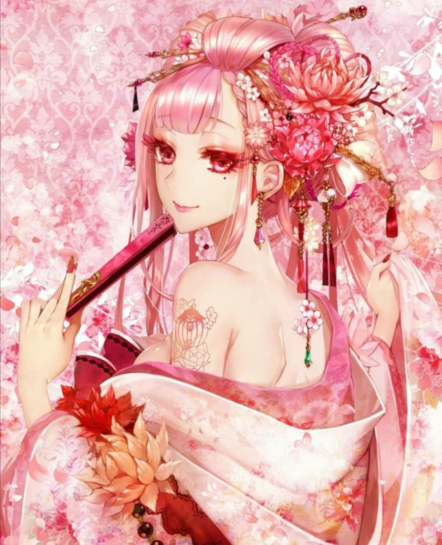 出单:樱花粉古装少女