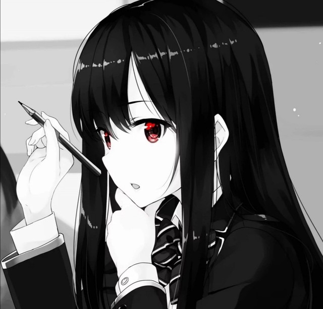 出单:黑发红瞳或蓝瞳动漫女