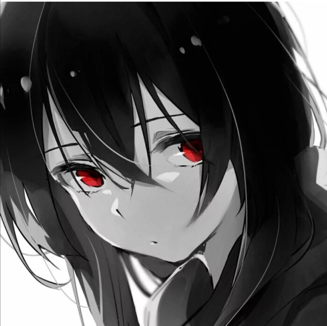 出单:黑发红瞳或蓝瞳动漫女