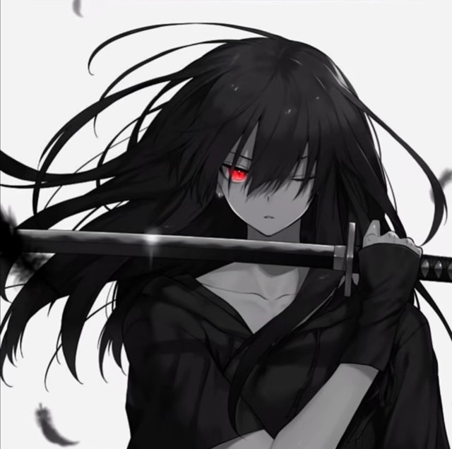 出单:黑发红瞳或蓝瞳动漫女