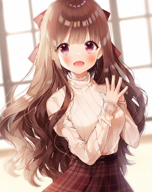出单:红瞳棕发动漫女