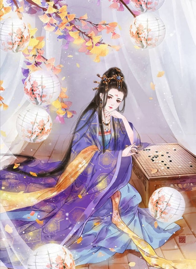 出单:紫衣古风女子头像