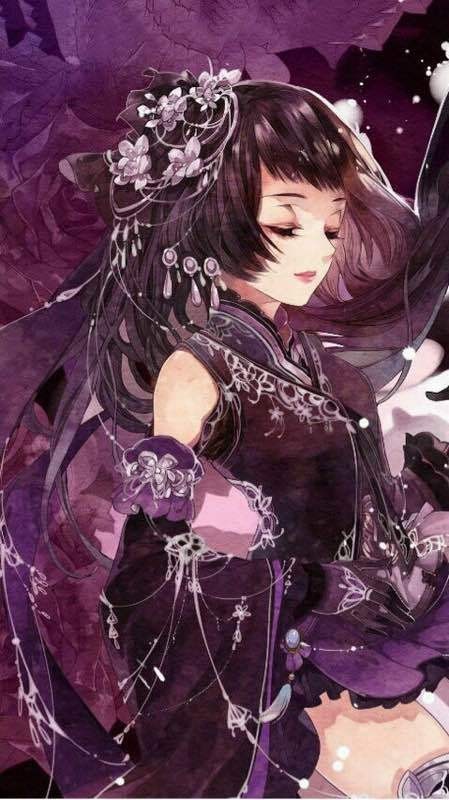 出单:紫衣古风女子头像