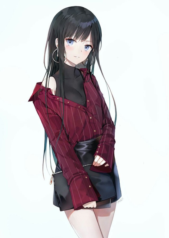 动漫人物壁纸.黑发.女