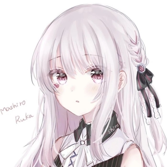 【动漫】白发或银发少女-佩琪头像库-话本小说网