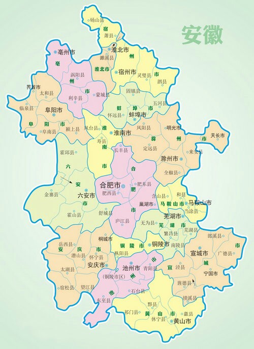 华东地区——安徽省-中国各省地图-话本小说网