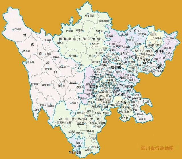 西南地区——四川省-中国各省地图-话本小说网