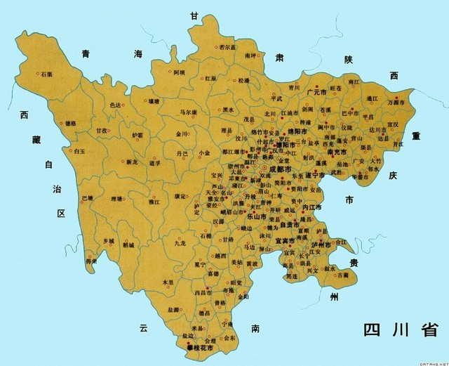 西南地区——四川省-中国各省地图-话本小说网