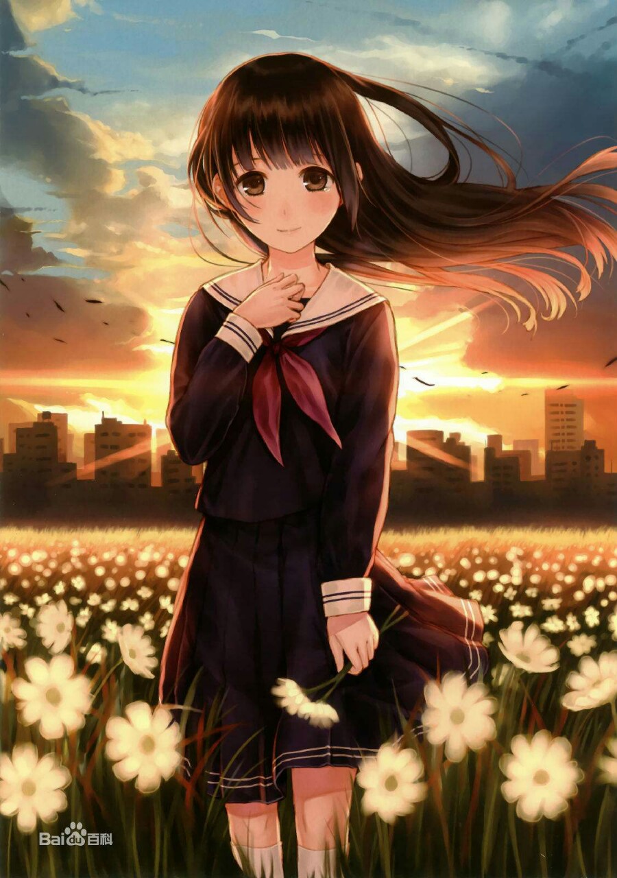 番外篇 183.黑发黑瞳动漫少女图